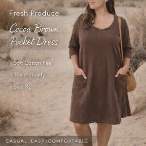 Fresh Produce Dress Lagenlook Casual SZXL Front Pockets Casual
